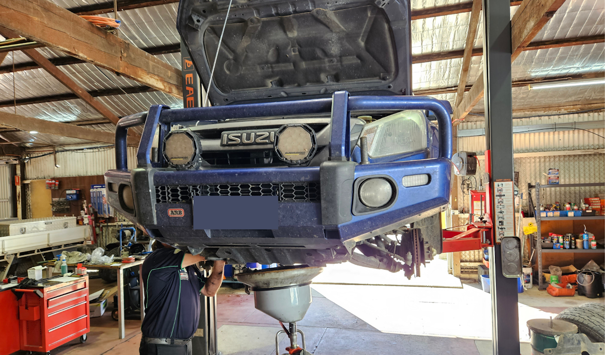 Isuzu D-Max undergoing a major service